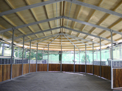 15m x 30m with full roof storage area, or turn-out area, for rehabilitation horses
