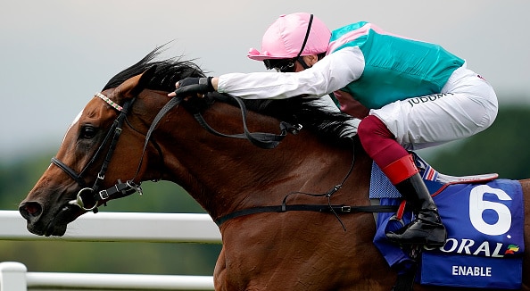 Enable wins Coral Eclipse Stakes at Sandown with Frankie Dettori